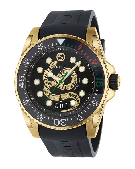 gucci watch snake mens|gucci dive men's watch.